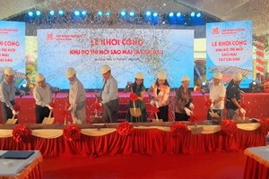 Tập đoàn Sao Mai phối hợp với huyện Châu Phú tổ chức khởi công Khu đô thị mới Sao Mai Tây Cái Dầu