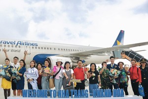 220 hành khách từ Macao đến Nha Trang trên chuyến chater của Vietravel Airlines.