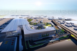 Hạng mục nhà ga hành khách T3 có quy mô 1 tầng hầm và 4 tầng nổi, tổng diện tích sàn xây dựng là 112.500m2.