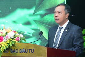 Ông Lê Trọng Minh, Tổng biên tập Báo Đầu tư phát biểu tại hội thảo. Ảnh Dũng Minh.