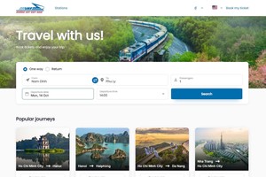 Thông qua bán vé trên bản đồ trực tuyến khách hàng ở bất kỳ đâu trên thế giới cũng có thể mua vé tàu của Đường sắt Việt Nam
