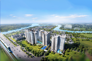 Khu căn hộ cao cấp ven sông Gladia Heights được Khang Điền hợp tác với Keppel (Singapore) phát triển, dự kiến mở bán từ Quý III.2026 (Hình phối cảnh)