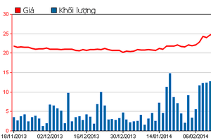 Diễn biến giao dịch cổ phiếu HAG trong 3 tháng (Nguồn: HOSE)