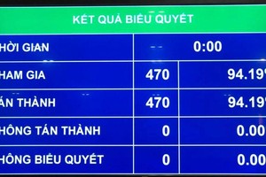 100% đại biểu Quốc hội biểu quyết thông qua cơ cấu tổ chức Chính phủ nhiệm kỳ mới