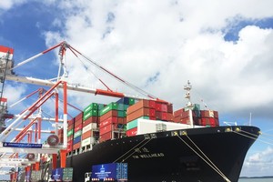 Tàu Yang Ming Wellhead có sức chở lên đến 14.000 TEU (tương đương 160.000 DWT) - tàu chở hàng lớn nhất cập cảng nước sâu trong hệ thống cảng của Tổng công ty Tân Cảng Sài Gòn tại khu vực Cái Mép vào đầu tháng 4/2017