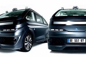 Chiếc taxi robot của công ty Navya, Pháp