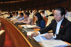 Các ĐBQH bấm nút thông qua Nghị quyết.