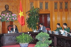 Thủ tướng chủ trì cuộc họp.