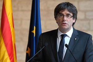 Cựu thủ hiến Catalonia Carles Puigdemont. Ảnh: AFP.