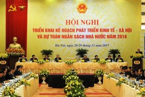 Tổng Bí thư Nguyễn Phú Trọng phát biểu chỉ tại Hội nghị trực tuyến với các địa phương, triển khai kế hoạch phát triển kinh tế - xã hội và dự toán ngân sách nhà nước năm 2018, khai mạc sáng ngày 28/12.