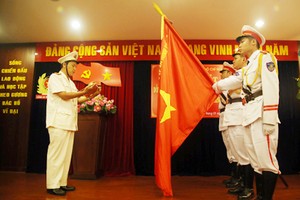 Lễ ra mắt Đồn Công an Cảng hàng không quốc tế Tân Sơn Nhất. Ảnh: Quốc Thắng.