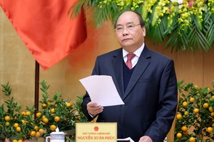 Thủ tướng Nguyễn Xuân Phúc phát biểu tại phiên họp. Ảnh: VGP/Quang Hiếu