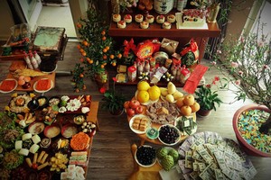 Mâm cơm cúng tất niên với hơn 40 món của nữ tiến sĩ văn hóa