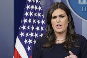 Người phát ngôn Nhà Trắng Sarah Sanders. Ảnh: AFP.