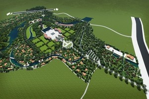 Phối cảnh đề xuất thiết kế Công viên Hòa Bình Mỹ Lai. Ảnh: UBND Quảng Ngãi.