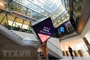 Sàn giao dịch chứng khoán tại London, Anh. (Nguồn: AFP/TTXVN)