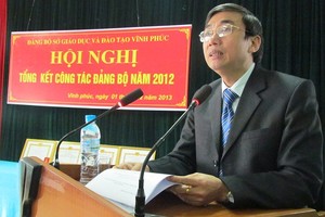 Giám đốc Sở GDĐT Vĩnh Phúc Hoàng Minh Quân. Ảnh Sở GDĐT Vĩnh phúc.