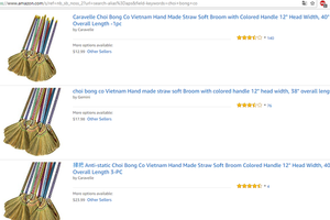 Chổi chít Việt Nam được rao bán trên Amazon với giá từ 17 - 24 USD/chiếc.