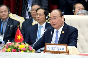 Thủ tướng Việt Nam Nguyễn Xuân Phúc tại Hội nghị Mekong - Lan Thương tại Campuchia hồi tháng một năm nay, Ảnh: Chinhphu.vn