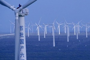 Một trang trại turbine gió của Trung Quốc. Ảnh: CNN