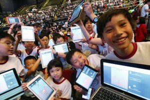 1.000 học sinh tham dự cuộc thi cờ vua với trí tuệ nhân tạo mang tên "1K vs AI" tại Hong Kong ngày 27/10/2017. Ảnh: David Wong.