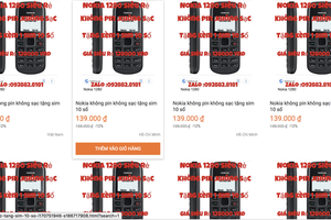 Nokia 3310 nhái đang bán trên Lazada