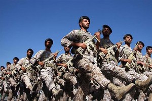 Lực lượng Vệ binh Cách mạng Iran trong một cuộc diễu binh ở Tehran. Ảnh: PressTV.