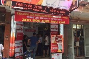Đại lý Vietlott, nơi bán vé số Vietlott trúng giải hơn 300 tỷ đồng.