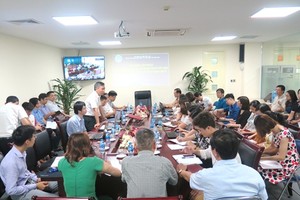 Quang cảnh lớp tập huấn tại điểm cầu Hà Nội.