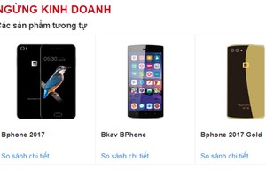 Thông báo Bphone bị ngừng kinh doanh trên TGDD.