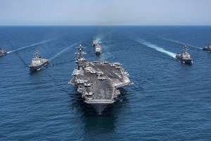 Nhóm tác chiến tàu sân bay Mỹ trên Thái Bình Dương năm 2016. Ảnh: US Navy.