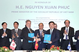 Thủ tướng Nguyễn Xuân Phúc dự Tọa đàm Doanh nghiệp Việt Nam - Canada. Ảnh: TTXVN.