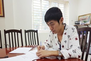 Cao Xuân Hùng tại thời điểm bị bắt giữ.