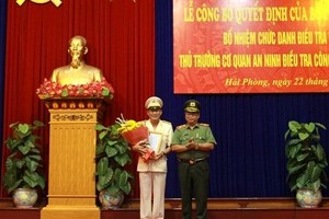 Bổ nhiệm Thủ trưởng cơ quan An ninh điều tra Công an thành phố Hải Phòng