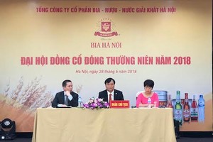 Habeco họp đại hội đồng cổ đông thường niên năm 2018. Ảnh: H.T.