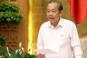 Phó thủ tướng Trương Hoà Bình phát biểu chỉ đạo Hội nghị. Ảnh: Bá Đô.