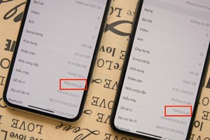 Người dùng dễ bị nhầm iPhone hàng CPO với hàng mới nếu không chú ý đến mã hiệu trong phần mềm.