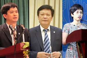 Từ trái qua: Ông Lê Quang Tùng, ông Nguyễn Duy Thăng và bà Nguyễn Thị Phú Hà.