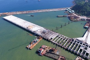 Dự án Cảng Tiên Sa giai đoạn II tại thời điểm tháng 9/2017.