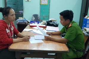 Đối tượng Ngọc tại cơ quan công an.