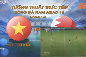 Một ứng dụng thông báo không hỗ trợ phát sóng Asiad trên Internet.