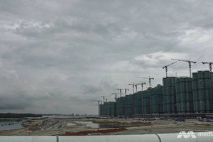 Dự án Forest City trị giá 100 tỉ USD ở bang Johor. Ảnh: Media Corp.