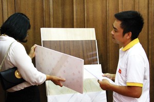 Khách tham quan gian hàng của An Phát Holdings.