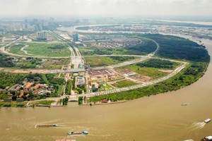 Một góc khu đô thị mới Thủ Thiêm. Ảnh: Quỳnh Trần.