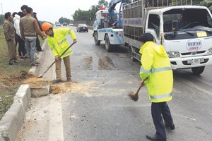 Công tác bảo dưỡng thường xuyên hạng mục Quốc lộ 3 mới được nhiều nhà thầu quan tâm. Ảnh: Anh Minh