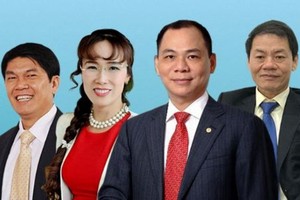 Tính đến ngày 10/8/2018, Việt Nam có tới 4 gương mặt nằm trong danh sách tinh hoa giàu có của thế giới.