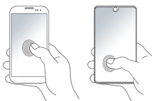 Hai bản vẽ điện thoại Samsung.