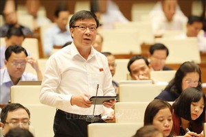 Đại biểu Quốc hội tỉnh Hải Dương Phạm Xuân Thăng phát biểu.