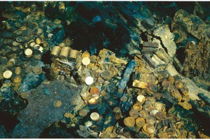 Những đồng tiền vàng của con tàu S.S. Central America được tìm thấy dưới đáy biển. (Nguồn: pcgs.com).