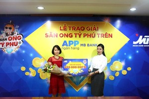 Khách hàng trúng tới 330 triệu đồng khi “săn ong tỷ phú” của App Ngân hàng MBBank